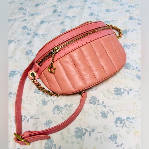 coach pink belt bag